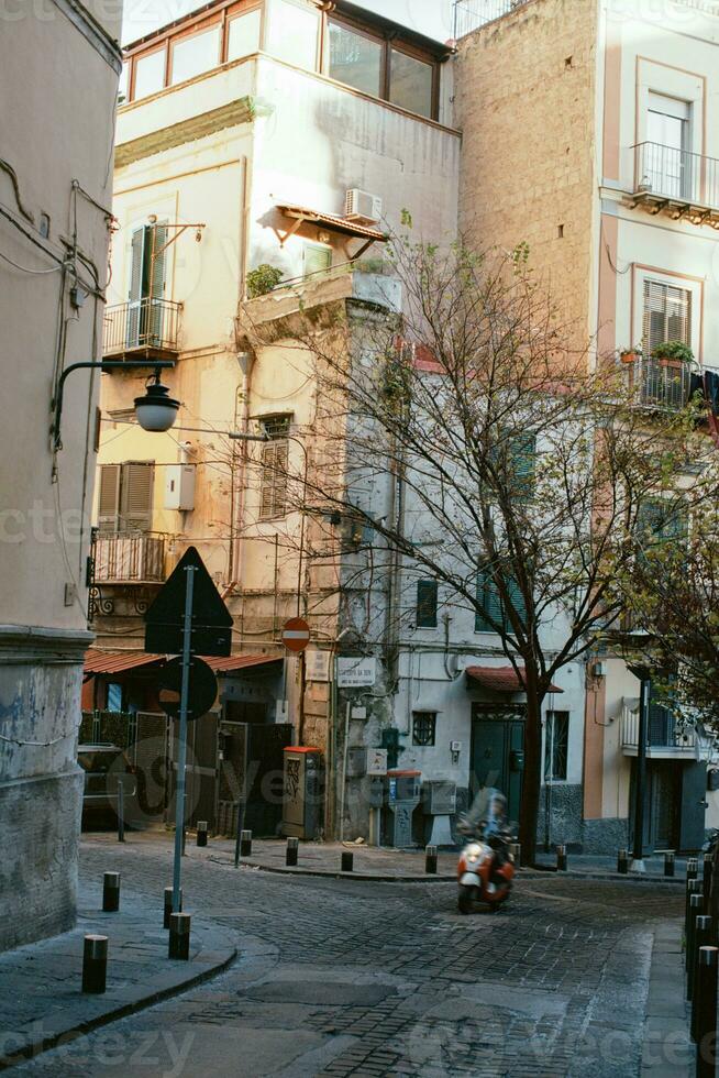 Scooter in the street of Naples, Italy photo