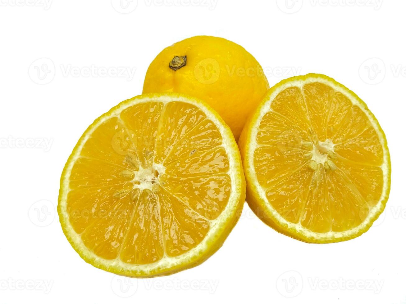 lemon on a white background photo