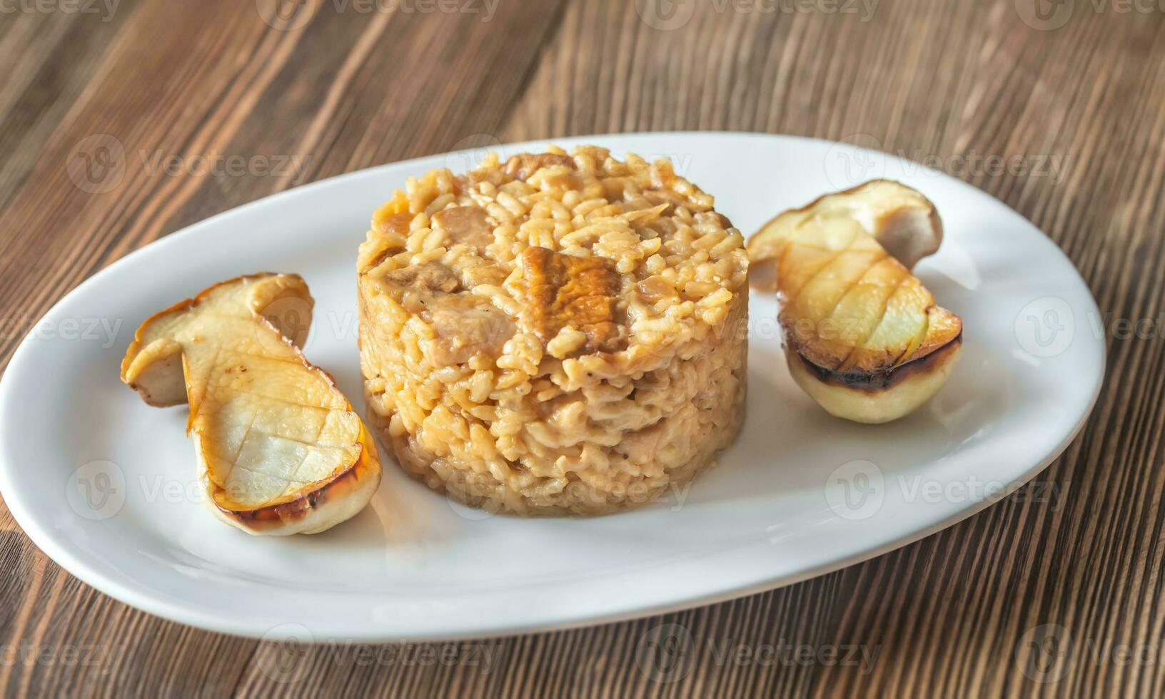 Risotto with porcini mushrooms photo