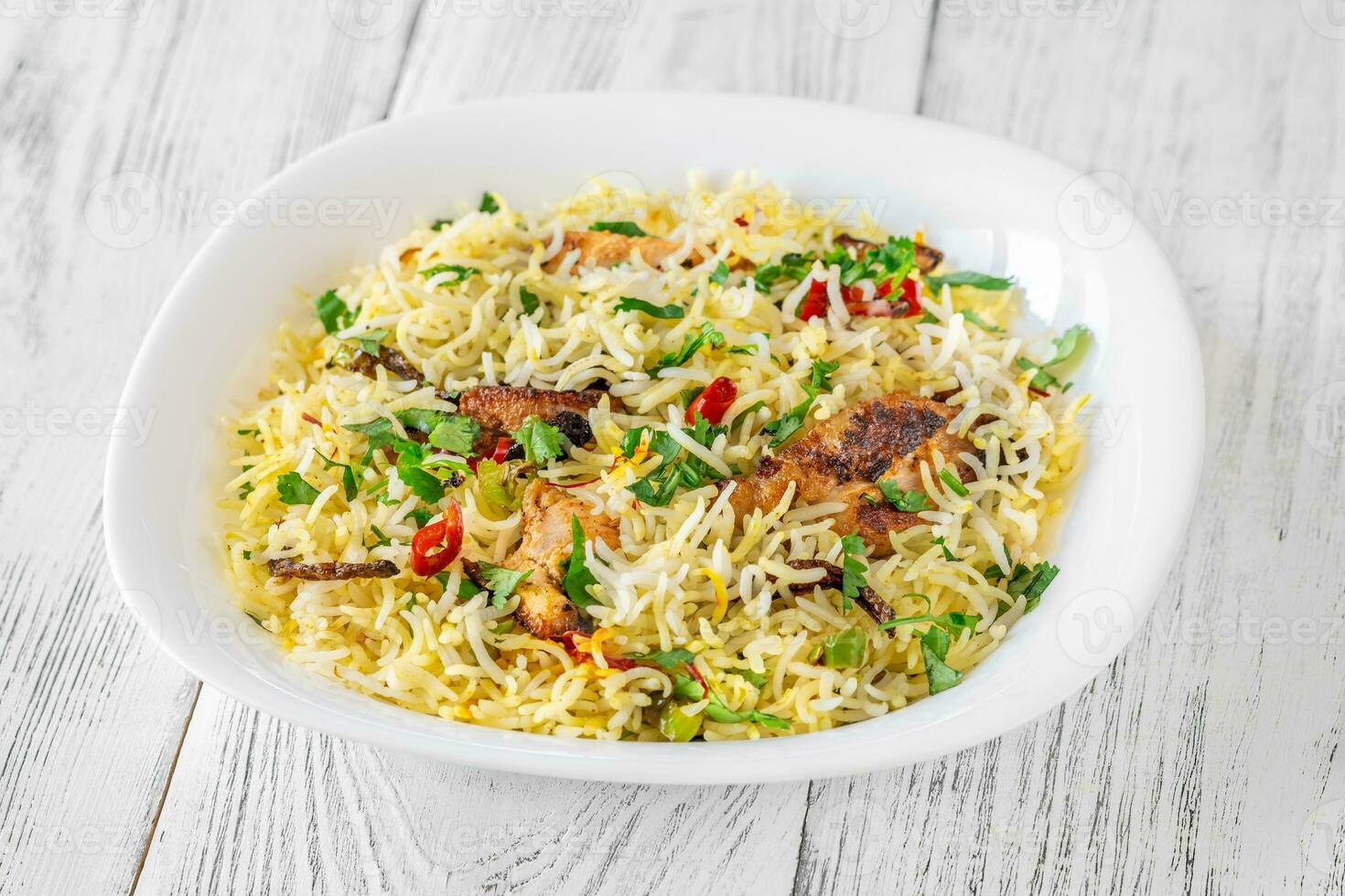 Bowl of biryani photo