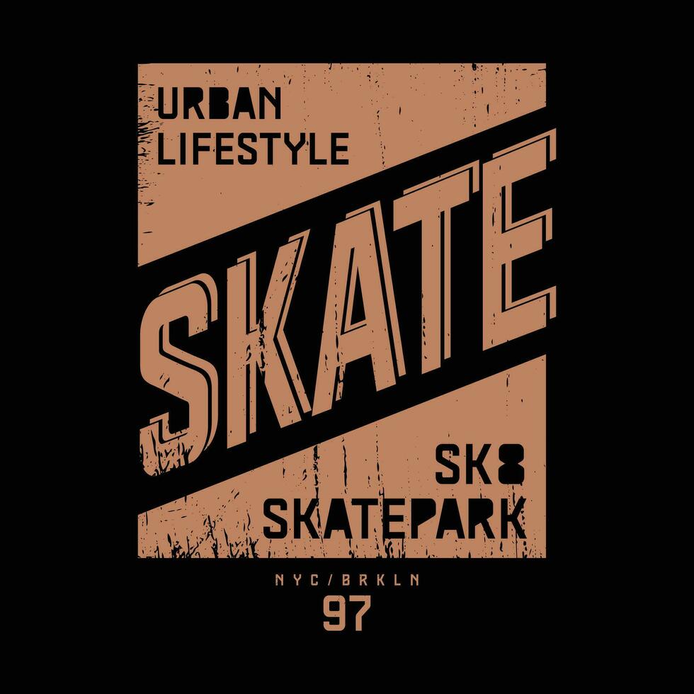 Skateboard illustration typography. perfect for t shirt design vector