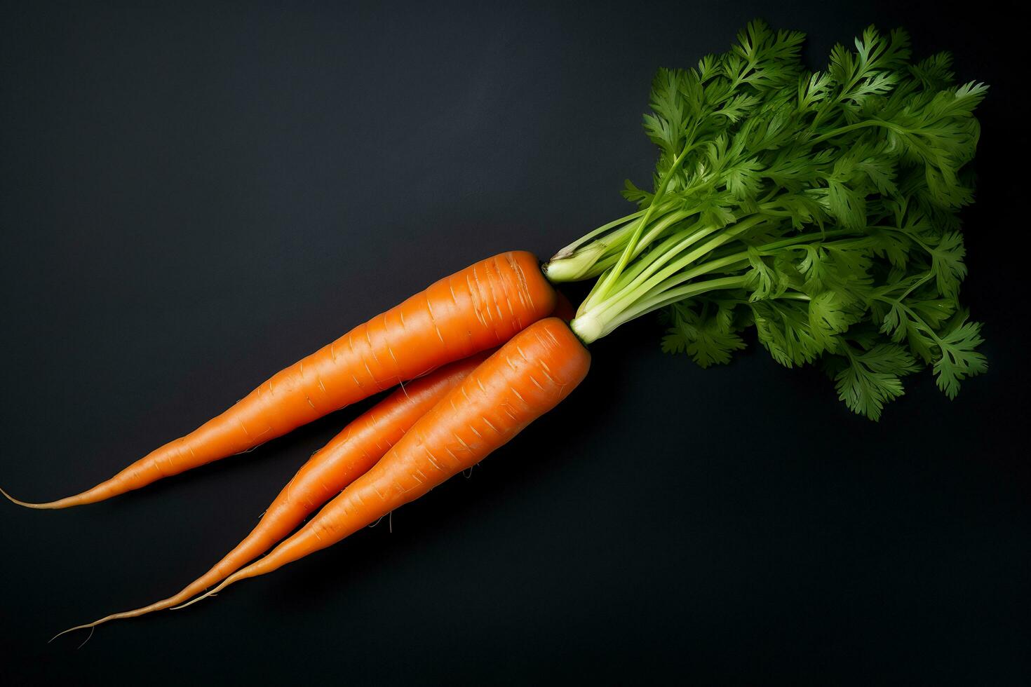 Shot of carrot on black background photo