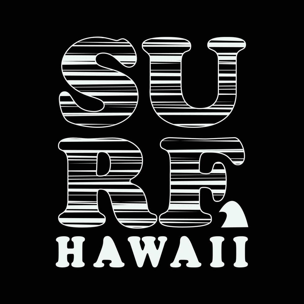 Hawai ilustración tipografía para t camisa, póster, logo, pegatina, o vestir mercancías vector