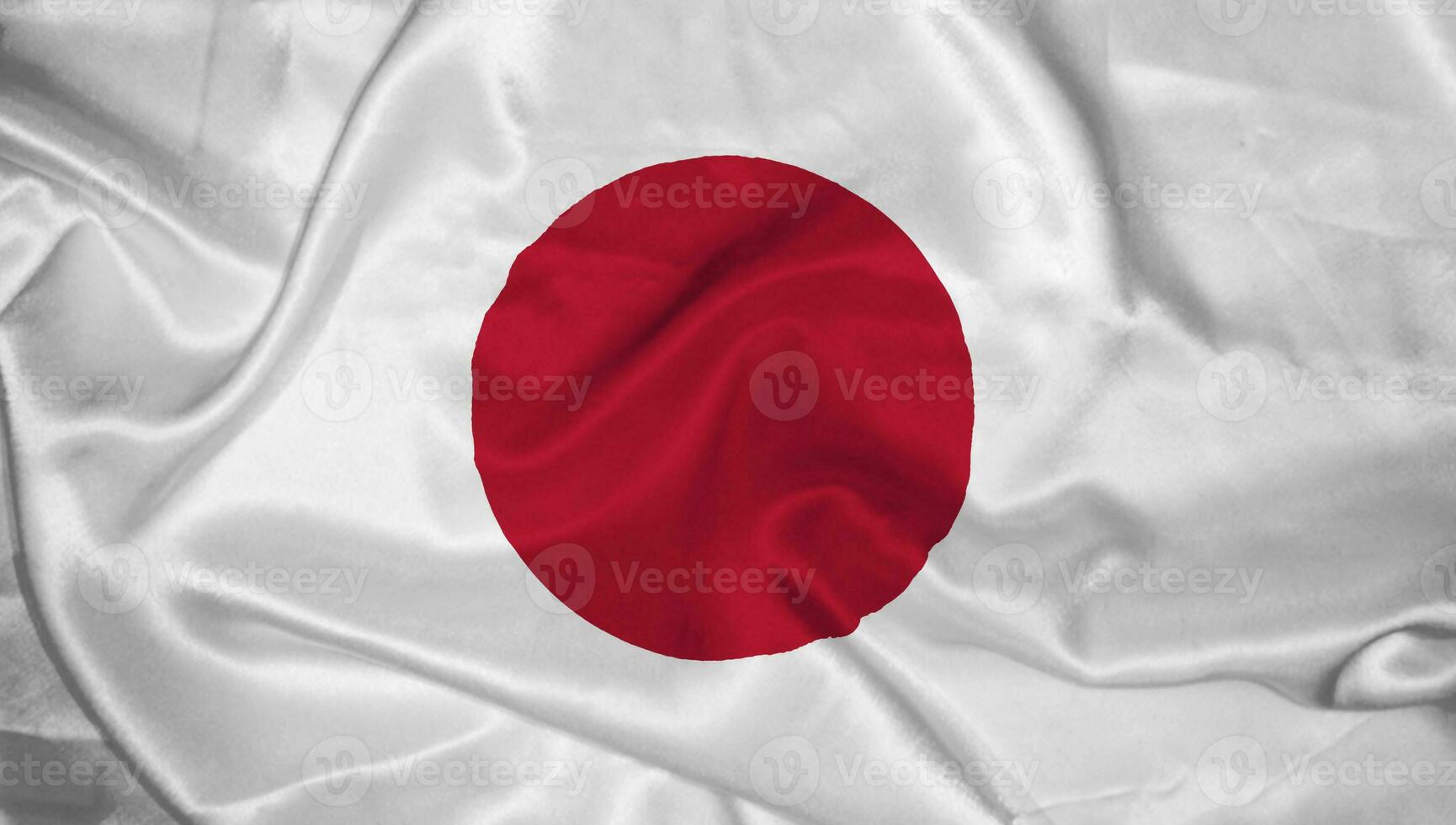 Japón ola bandera satín textil foto parte superior ver