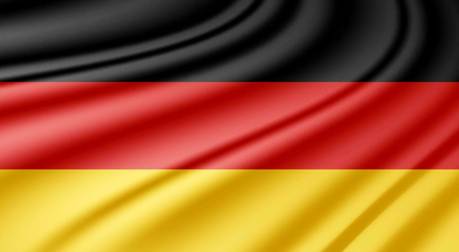 Germany wavy flag satin texture vector background design