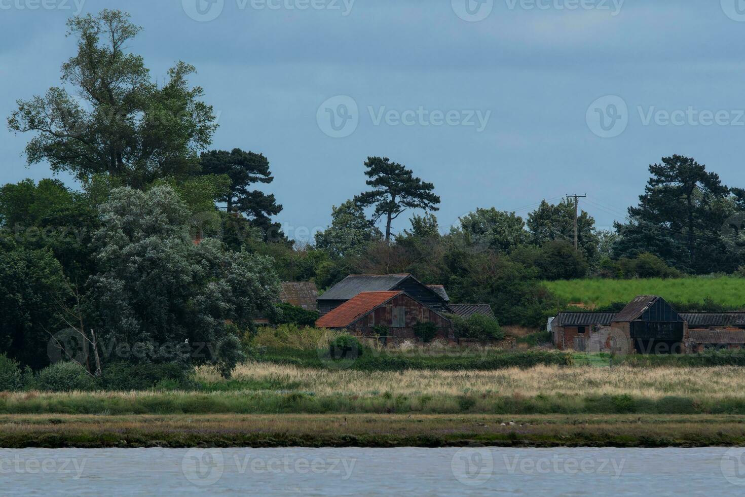 Suffolk landscape by the river Deben in Kirton photo