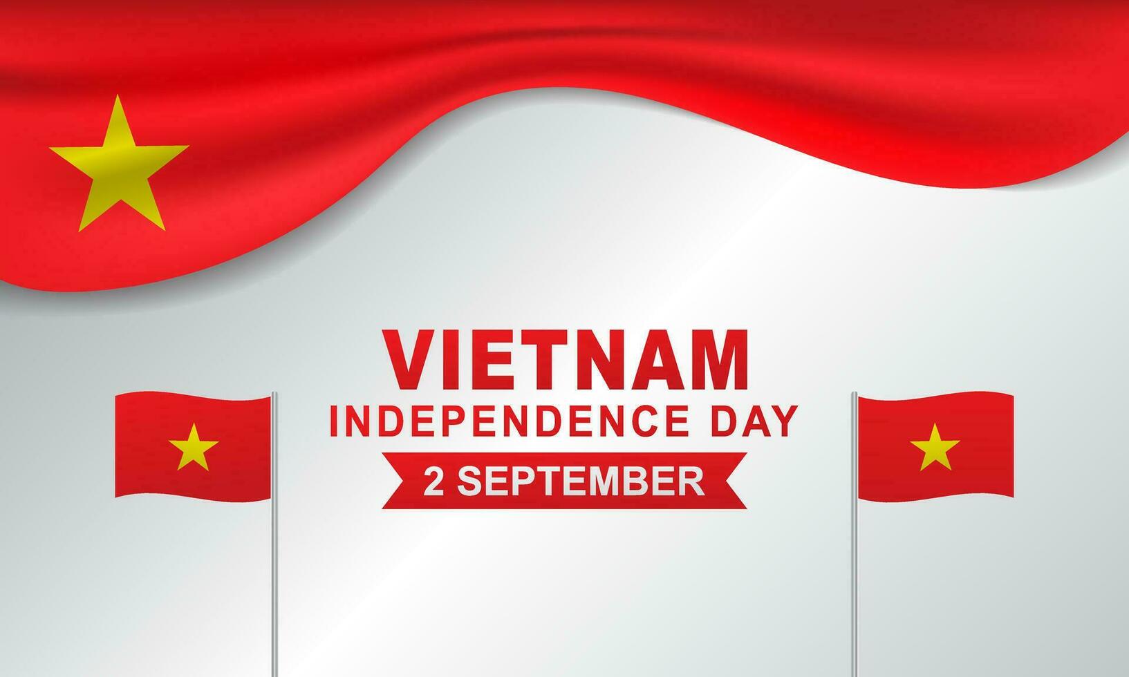 elegant background of Vietnam Independence Day greeting vector