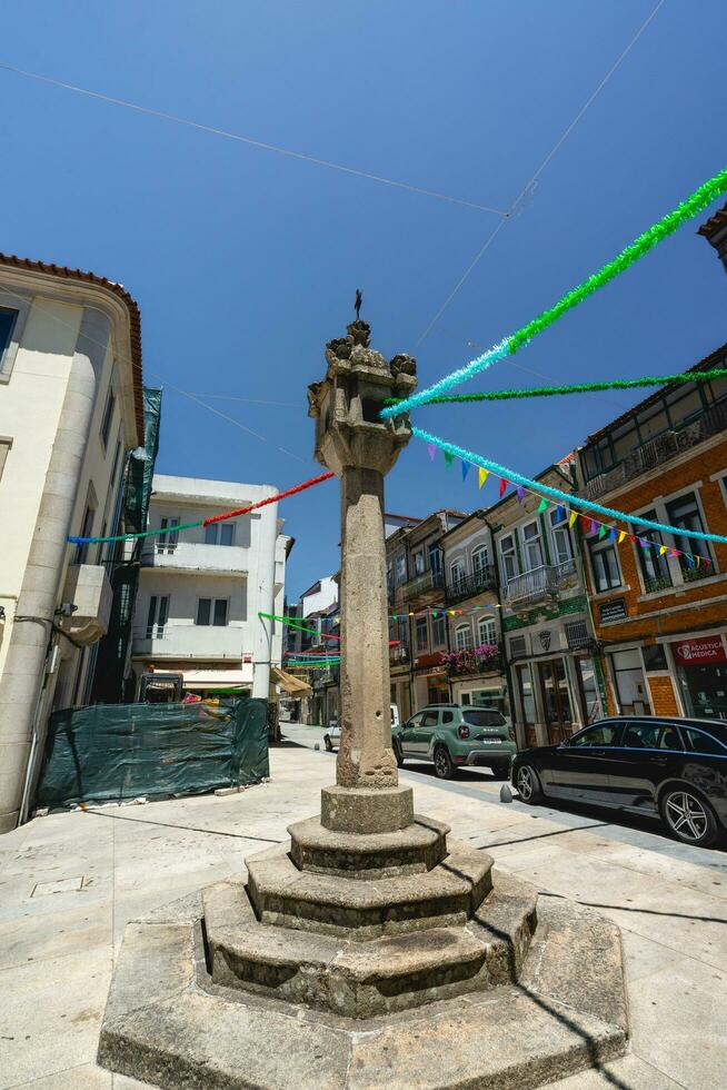The streets in the center of Vila Real, Portugal. June 30 2023. photo