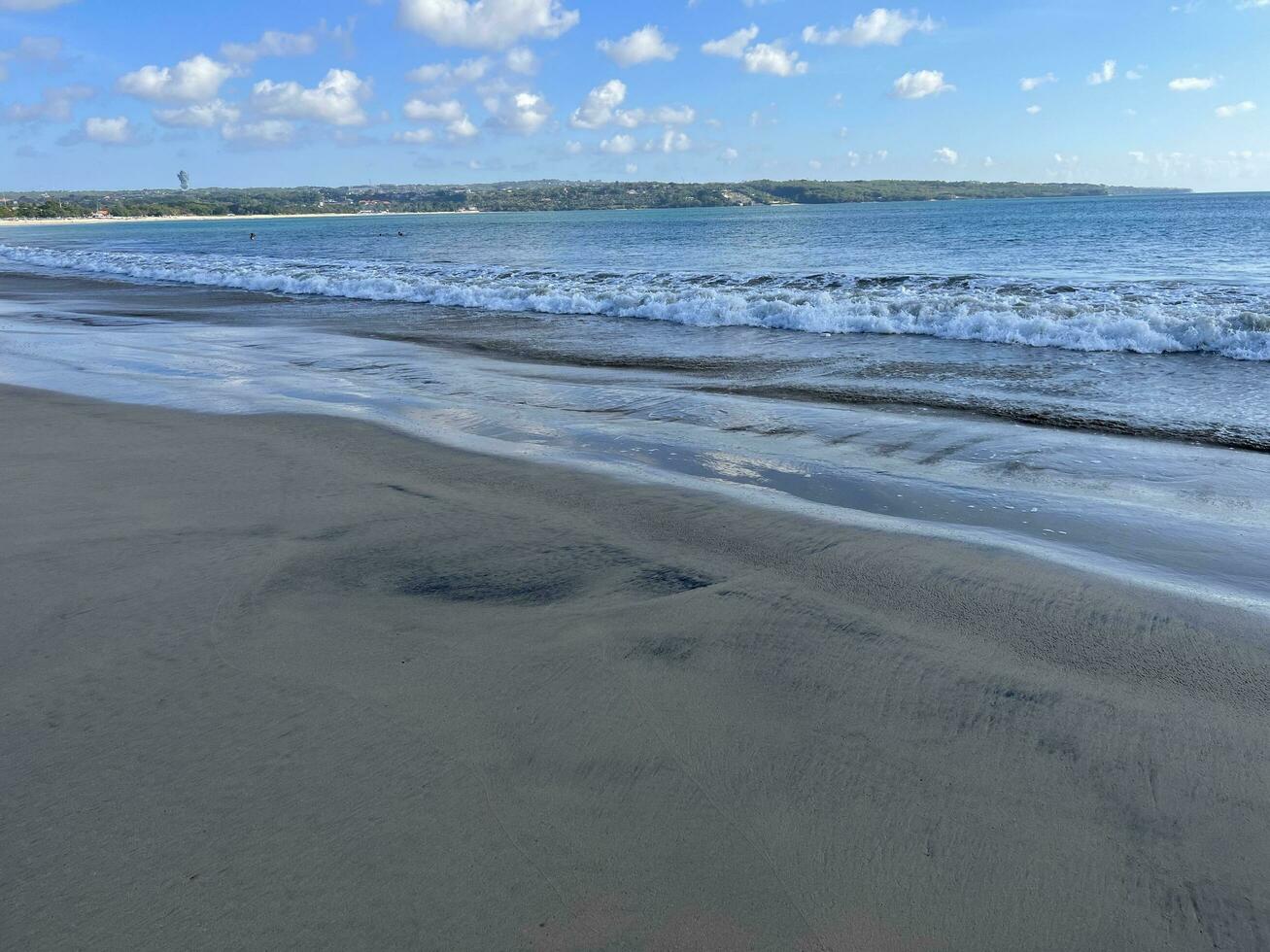 waves on the beach landscape image photo