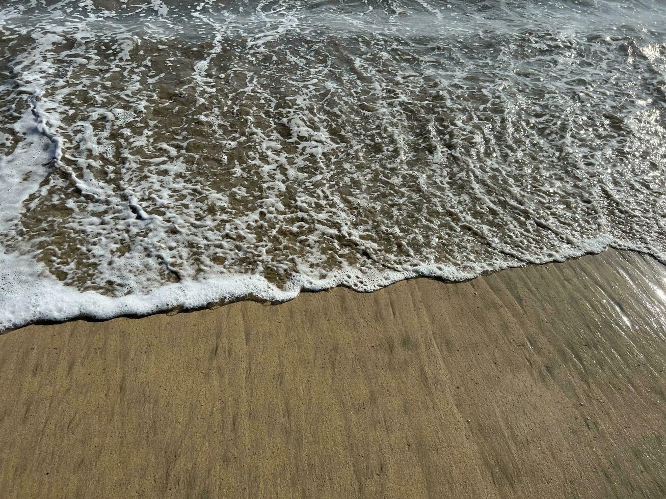 waves on the beach landscape image photo