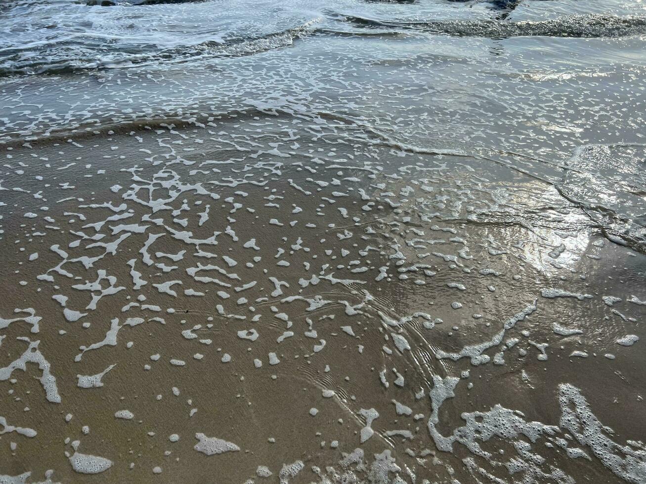 waves on the beach landscape image photo