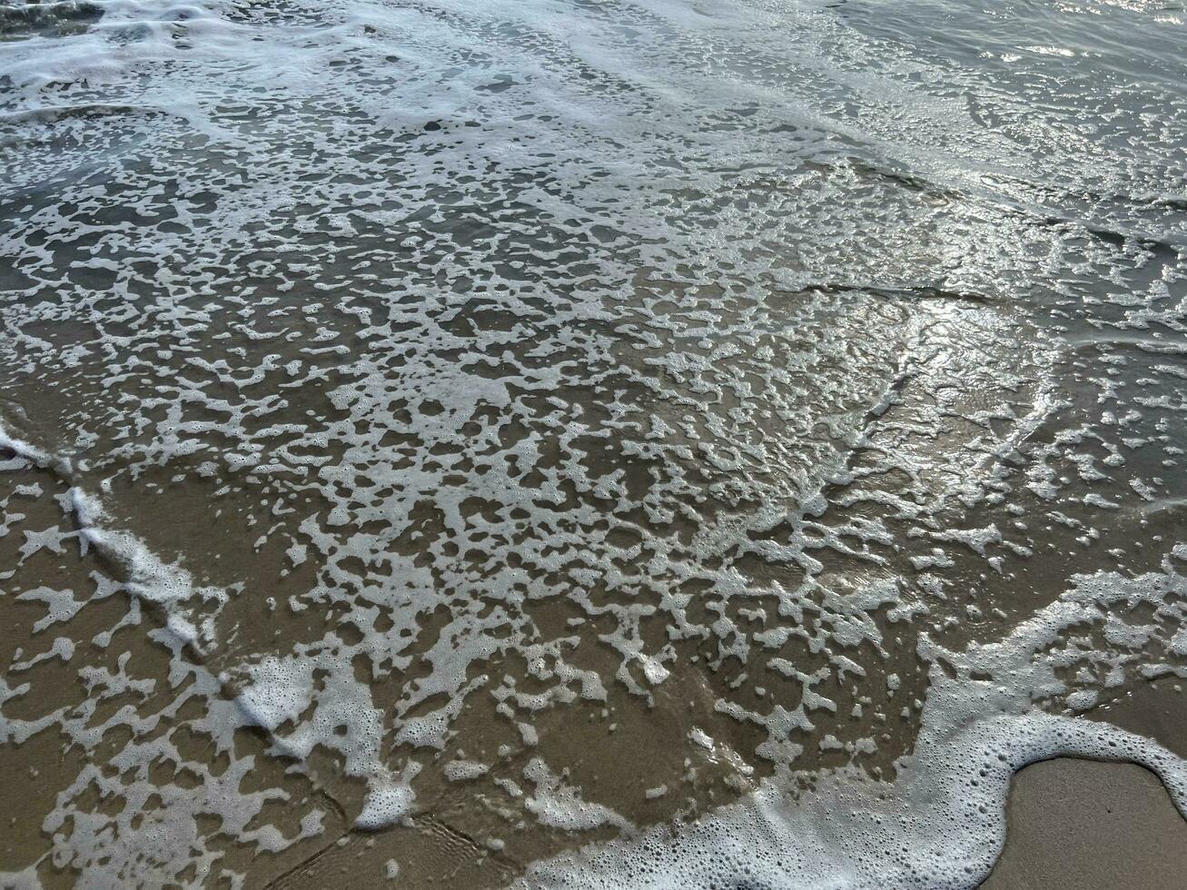 waves on the beach landscape image photo