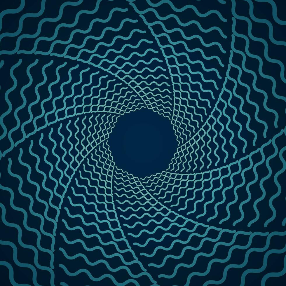abstract vortex dark blue background. abstract radial line drawing pattern vector