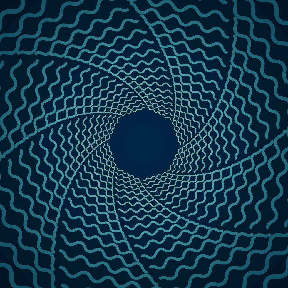 abstract vortex dark blue background. abstract radial line drawing pattern vector