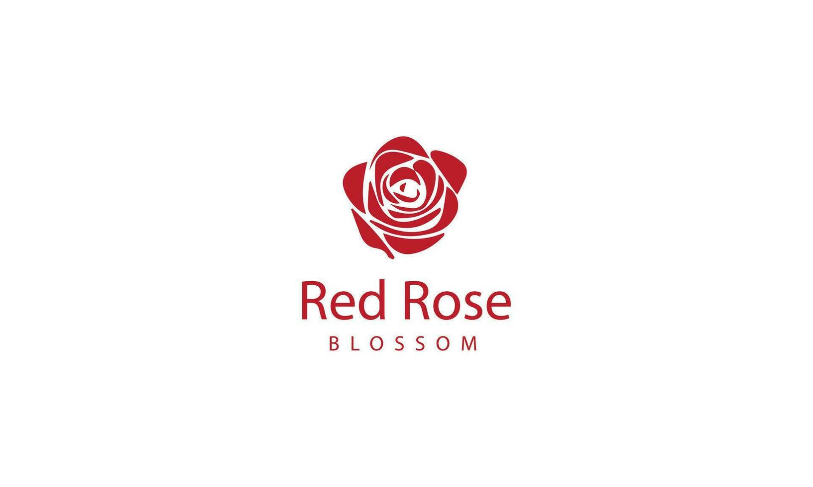 Red Rose logo design vector