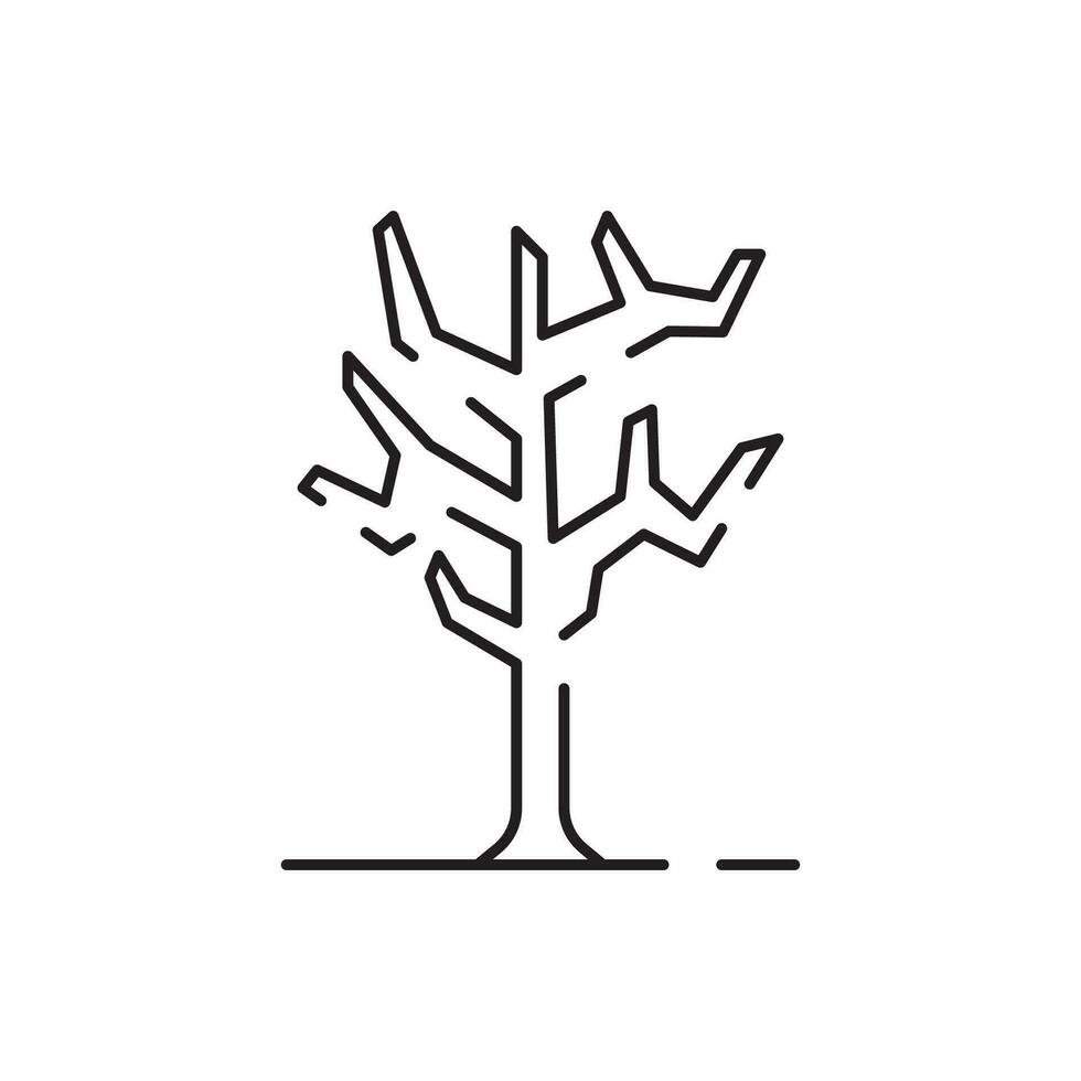 Tree line icon. Naturally beautiful symbol. Tree vector outline isolated on white background. Forest, park and garden tree flat signs collection.