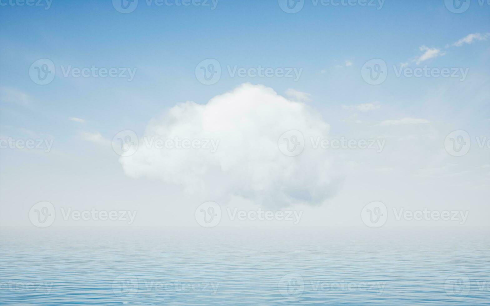 Cloud and water surface, 3d rendering. photo
