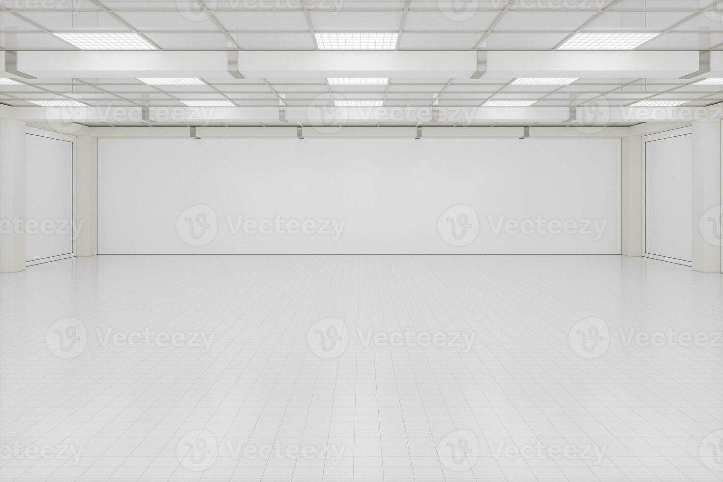 Capacious empty room, business background, 3d rendering. photo