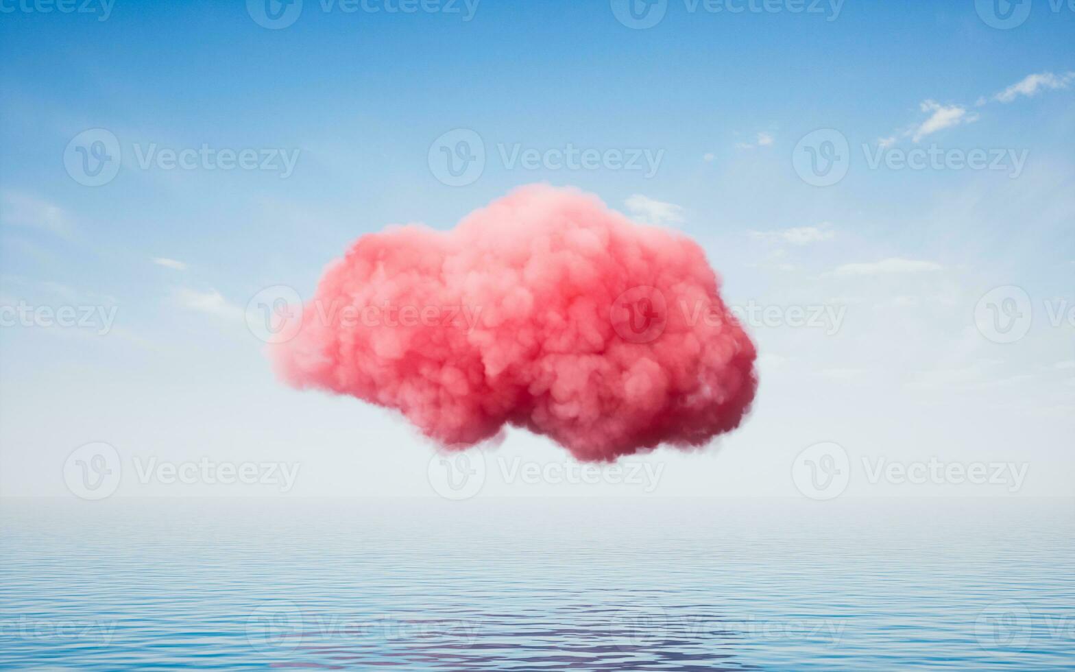 Cloud and water surface, 3d rendering. photo