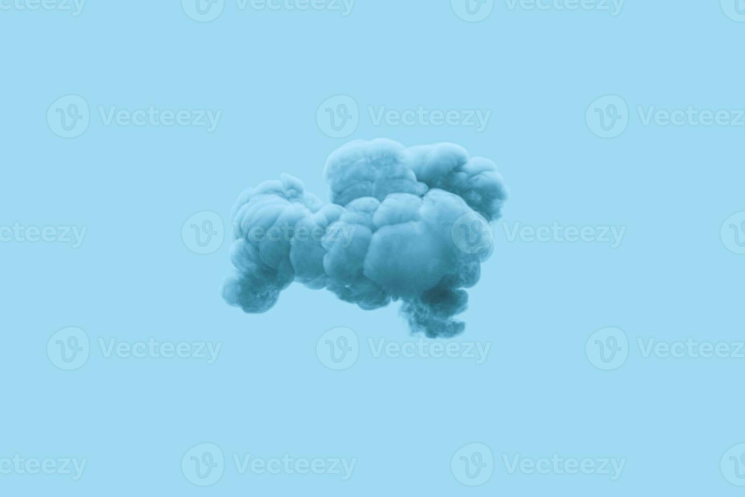 Dark cloud with grey background, 3d rendering. photo