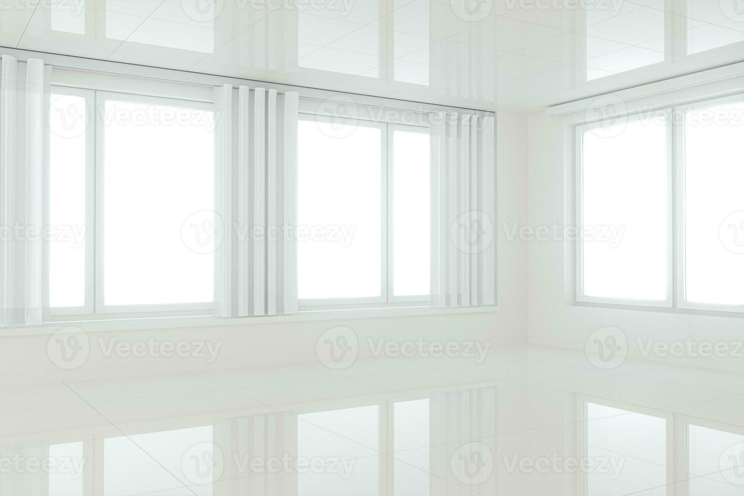 vacío habitación con blanco fondo abstracto concepción, 3d representación. foto