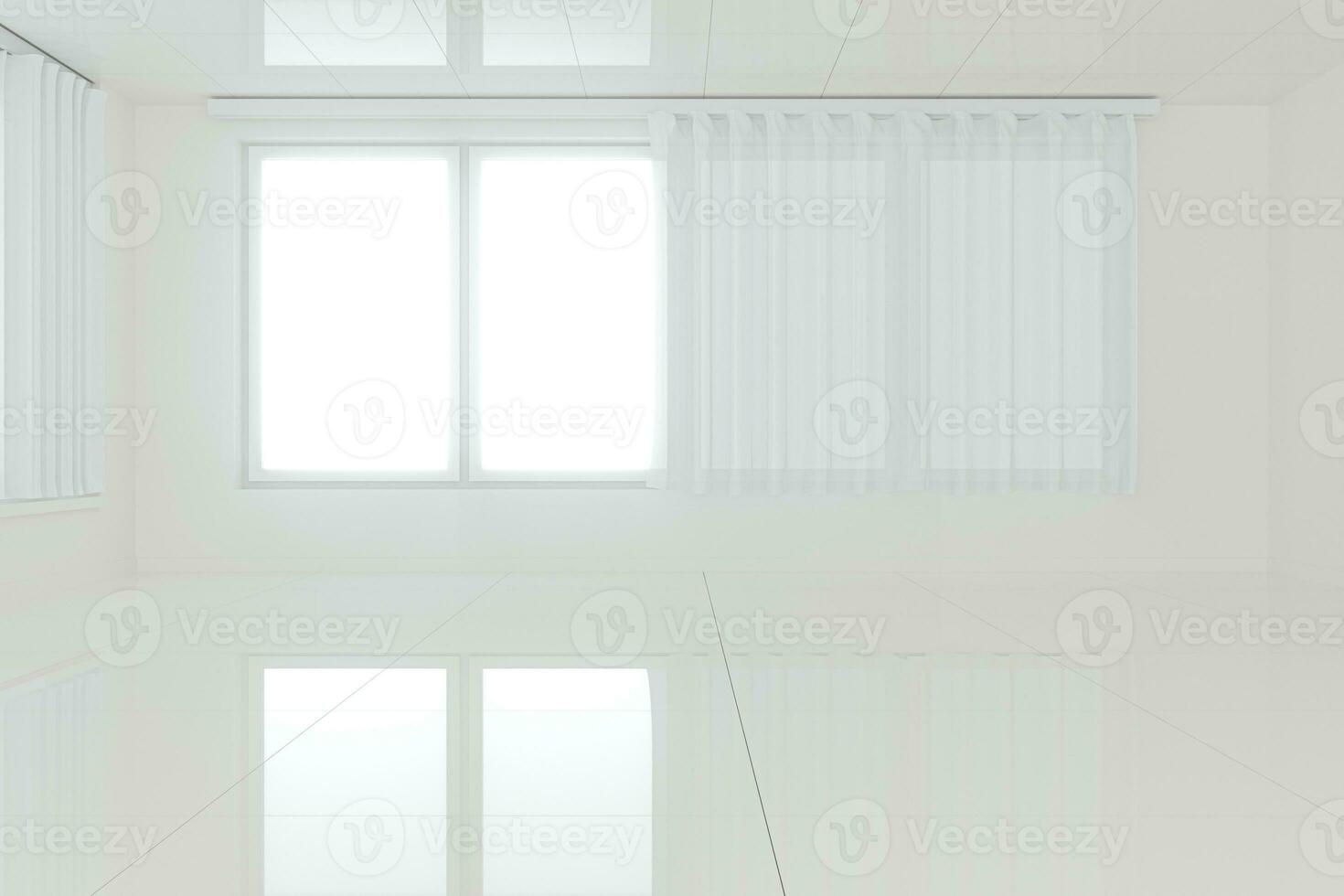 vacío habitación con blanco fondo abstracto concepción, 3d representación. foto