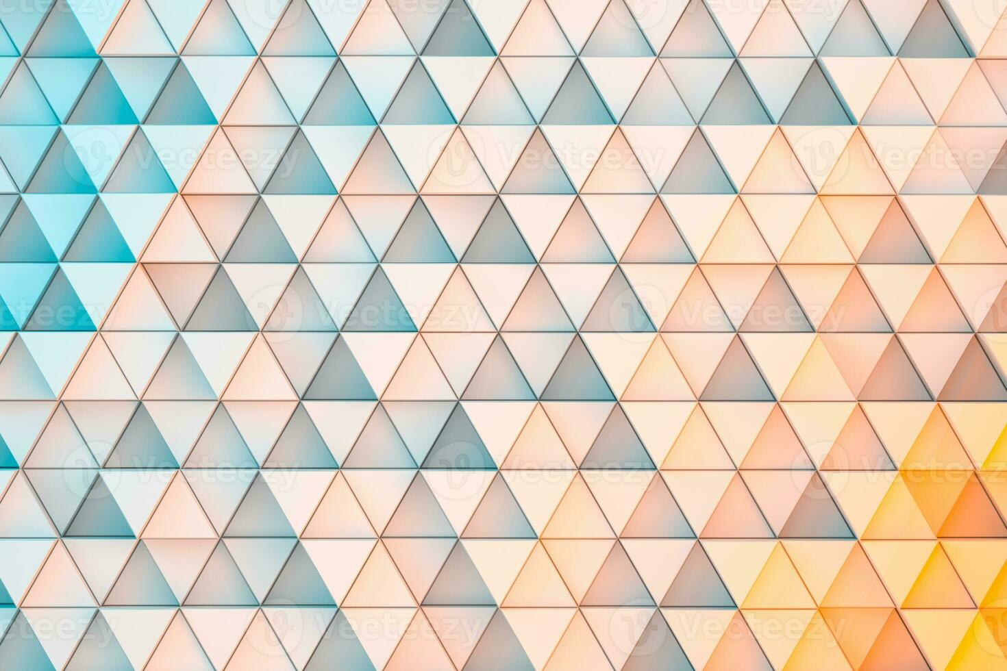 Repeating triangle cubes background, 3d rendering. photo