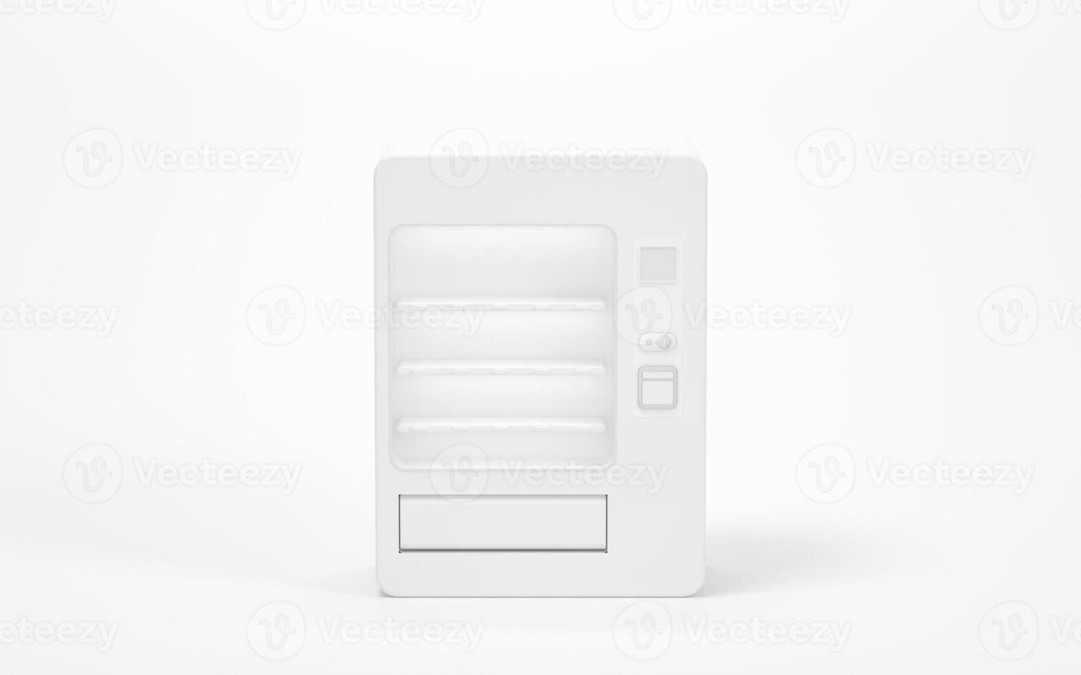Empty vending machine with white background, 3d rendering. photo
