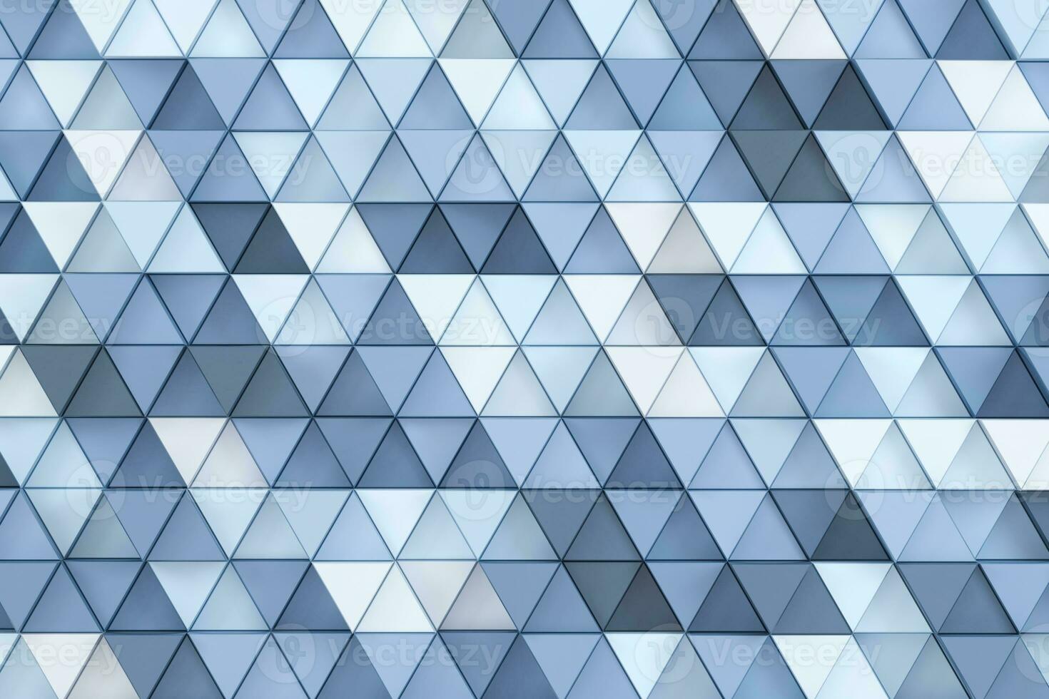 Repeating triangle cubes background, 3d rendering. photo