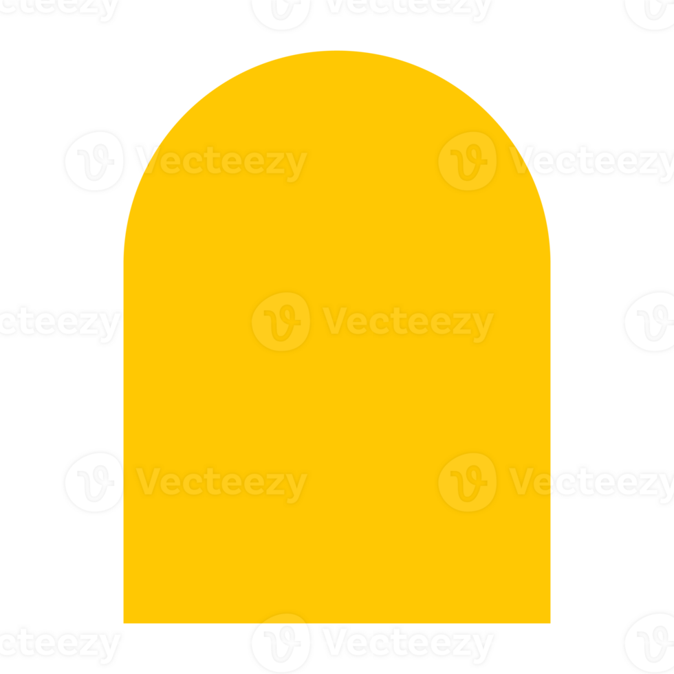 Long Arch Shape Geometric Brutalist Shape Set Fill Style png