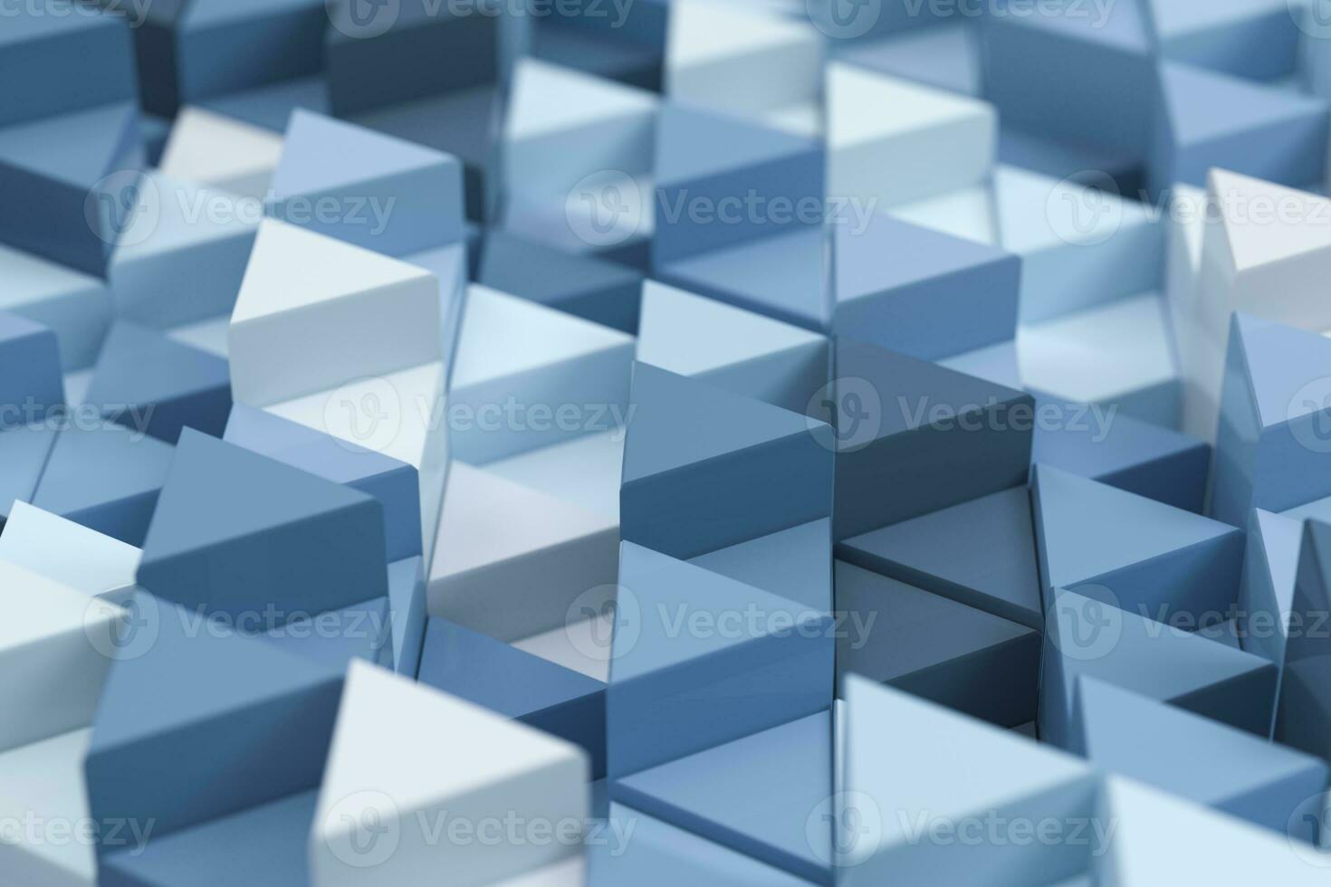 Repeating triangle cubes background, 3d rendering. photo