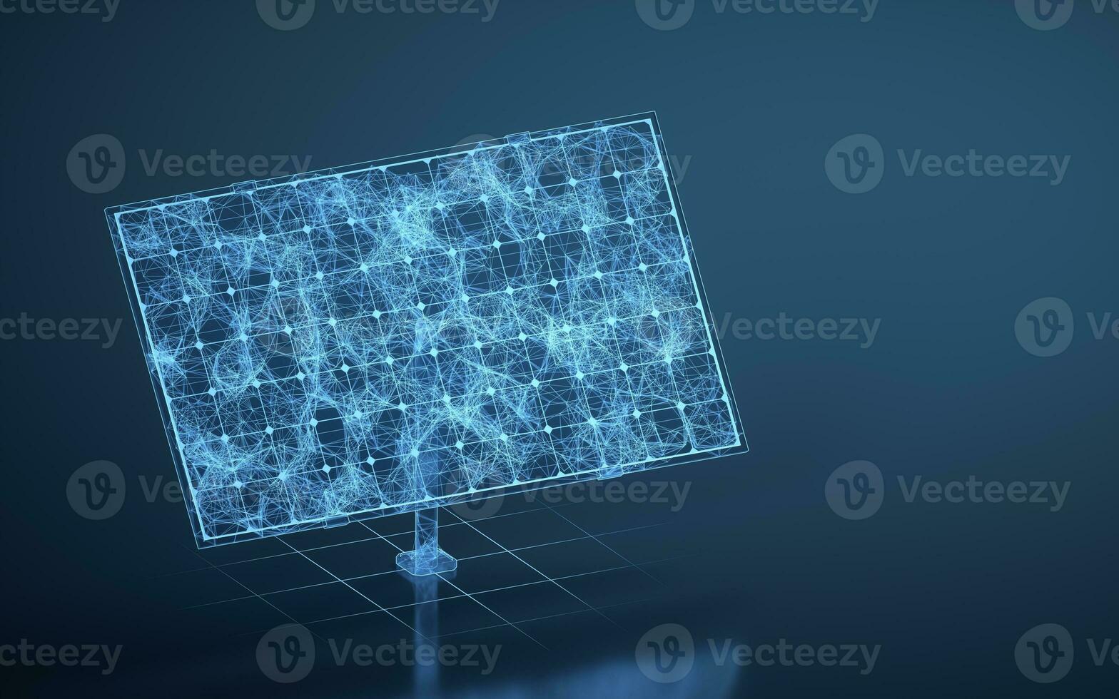 Solar panel, solar energy, 3d rendering. photo