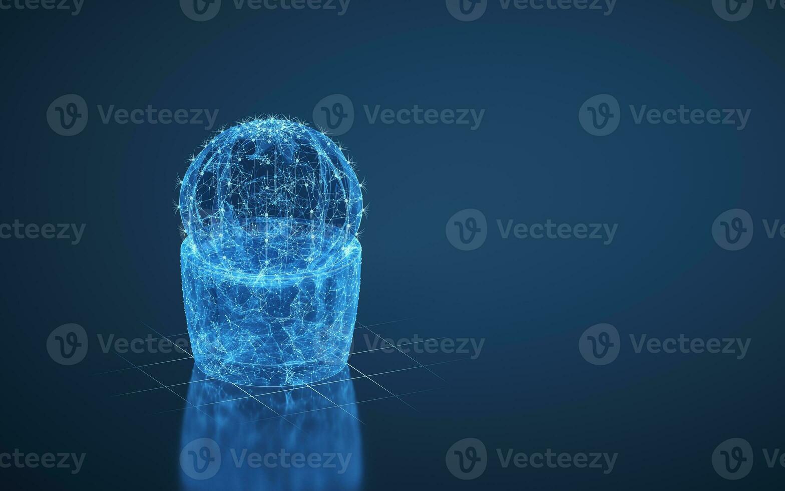 Cactus with a blue background, 3d rendering. photo