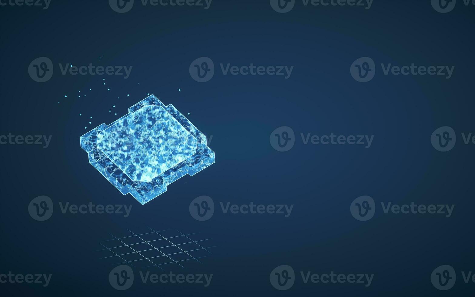 Electronic chip with dark background,3d rendering. photo