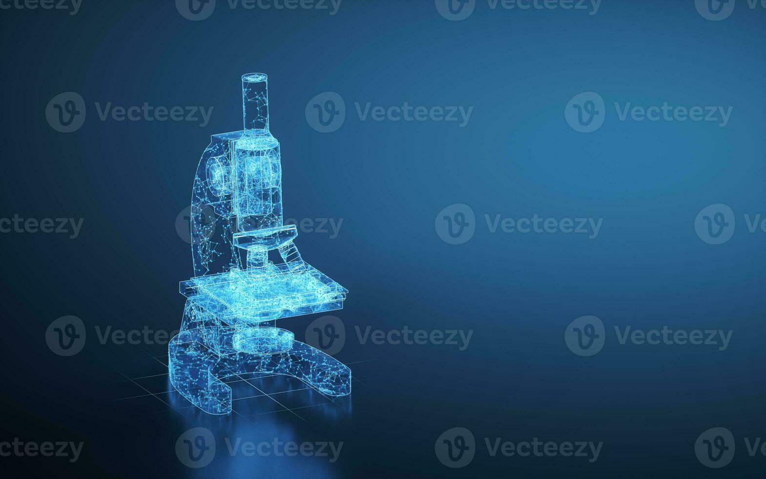 A microscope in the laboratory, 3d rendering. photo