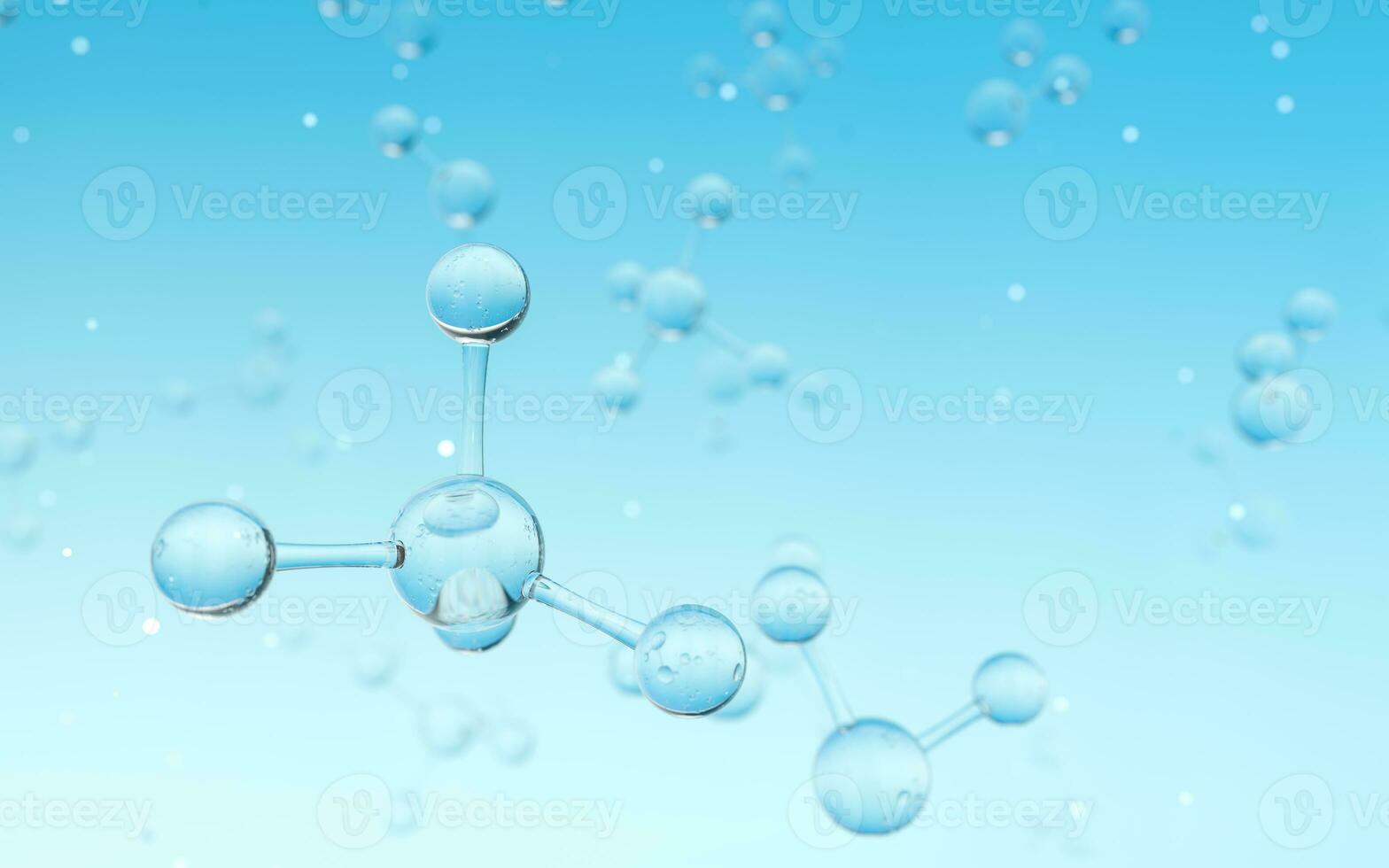 molécula estructura, biotecnología concepto, 3d representación. foto