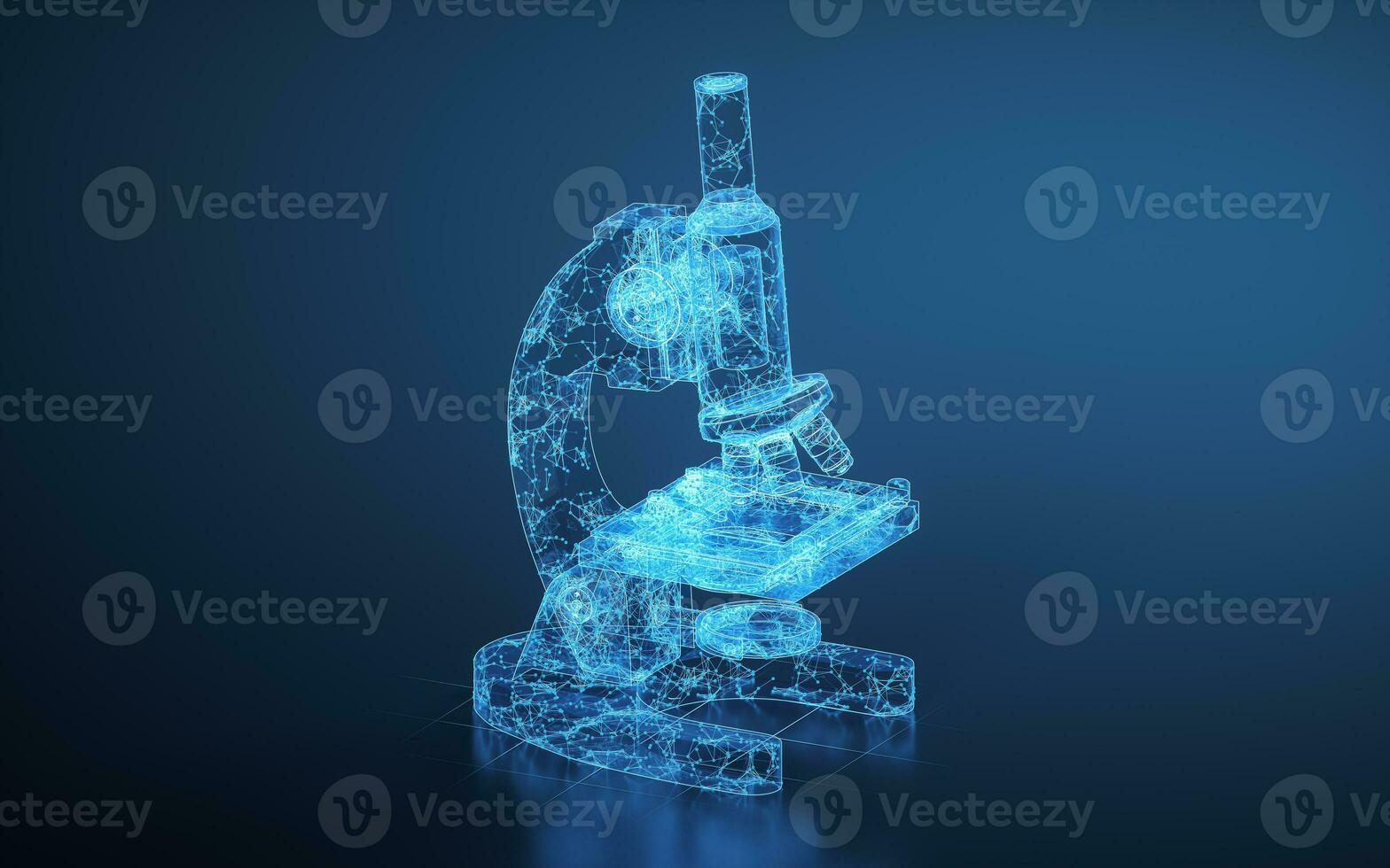 A microscope in the laboratory, 3d rendering. photo