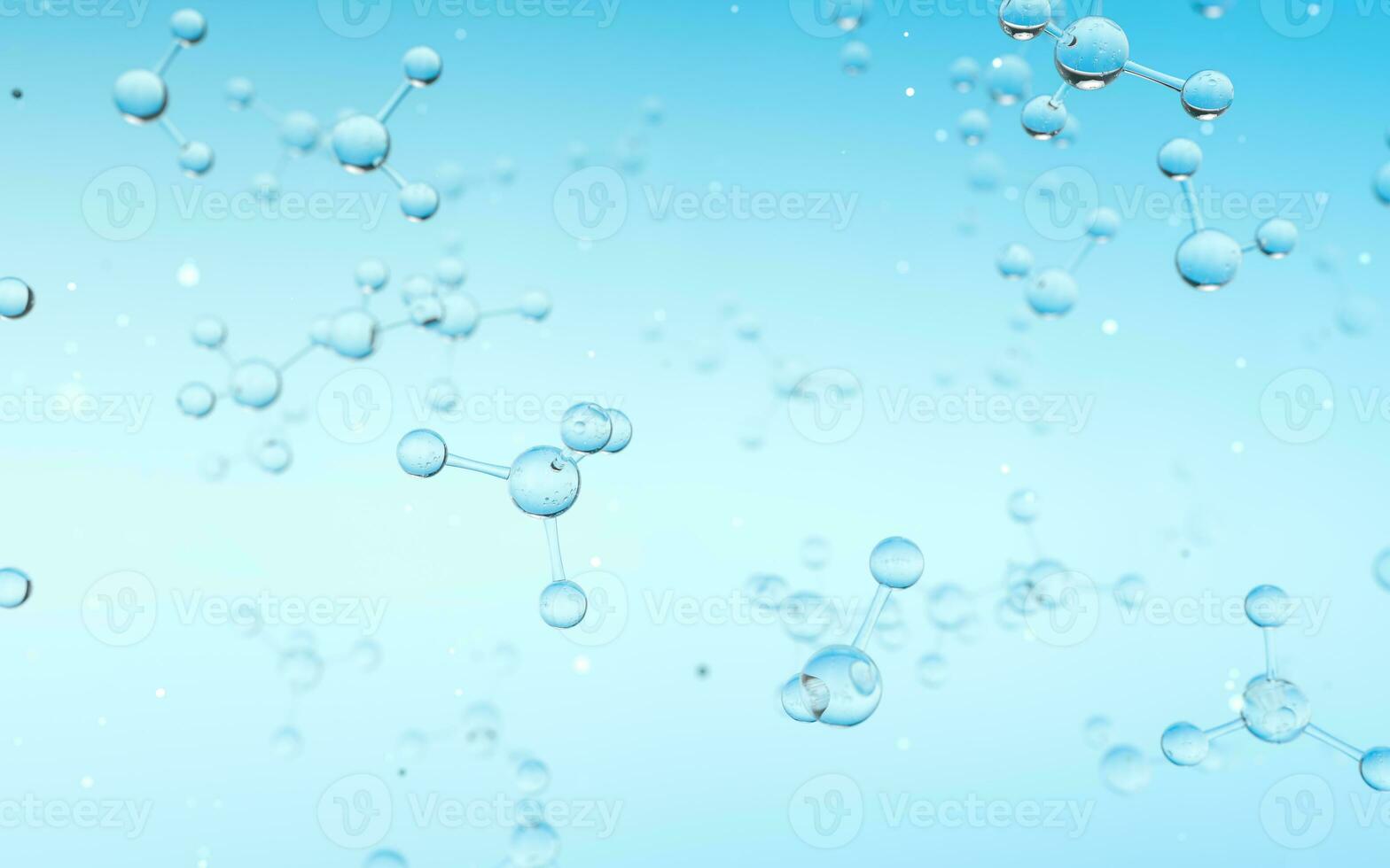 Molecule structure, biotechnology concept, 3d rendering. photo