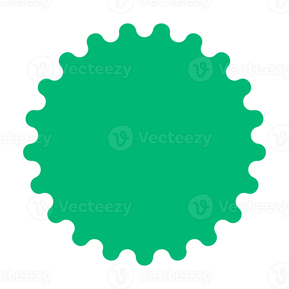 Twenty One Pointed Rounded Star Geometric Brutalist Shape Set Fill Style png
