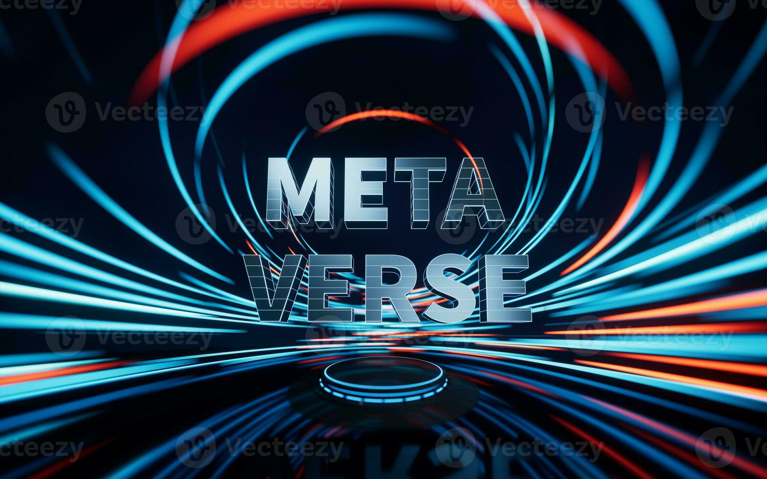 The concept of Metaverse, 3d rendering. photo