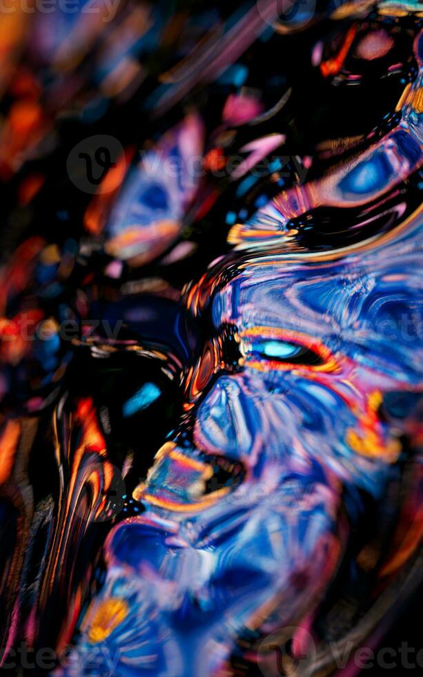 Abstract flowing liquid, 3d rendering. photo
