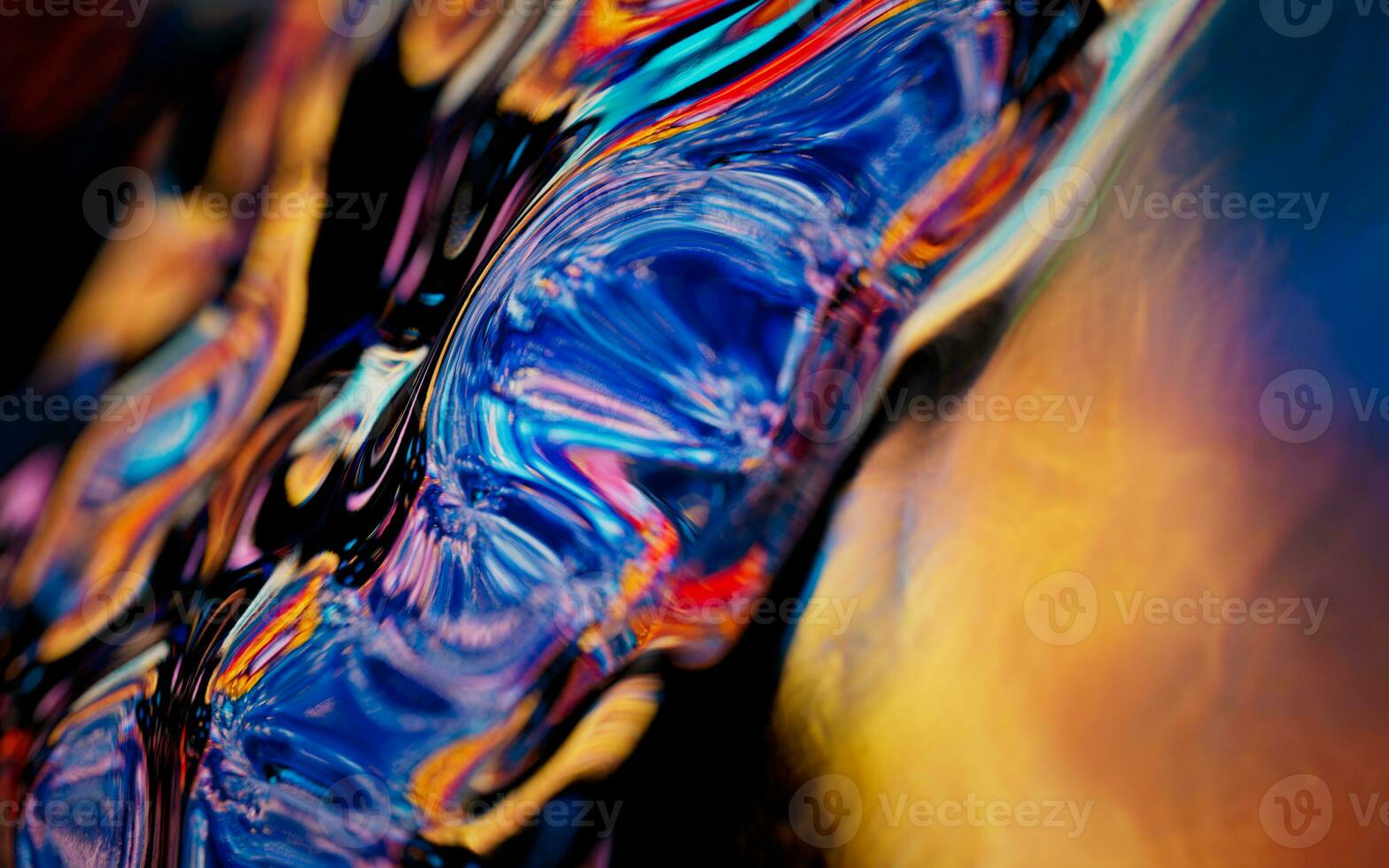 Abstract flowing liquid, 3d rendering. photo