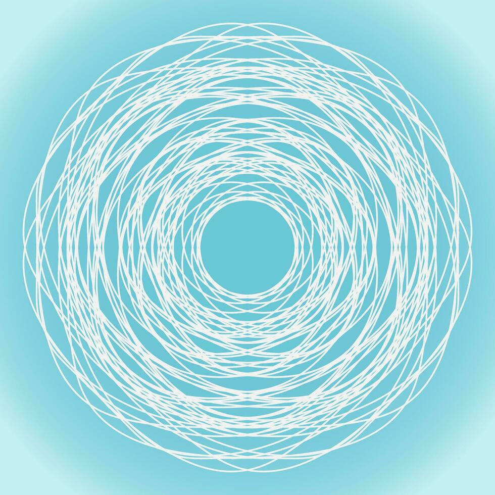 Snowflake vector abstract shape on blue gradient background