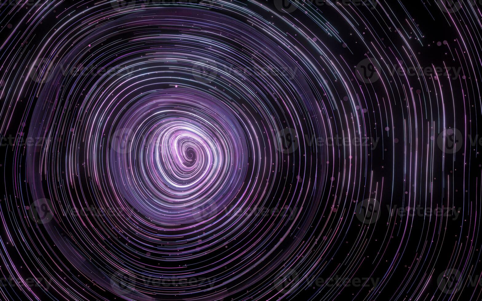 Purple curve lines vortex, fantasy background, 3d rendering. photo