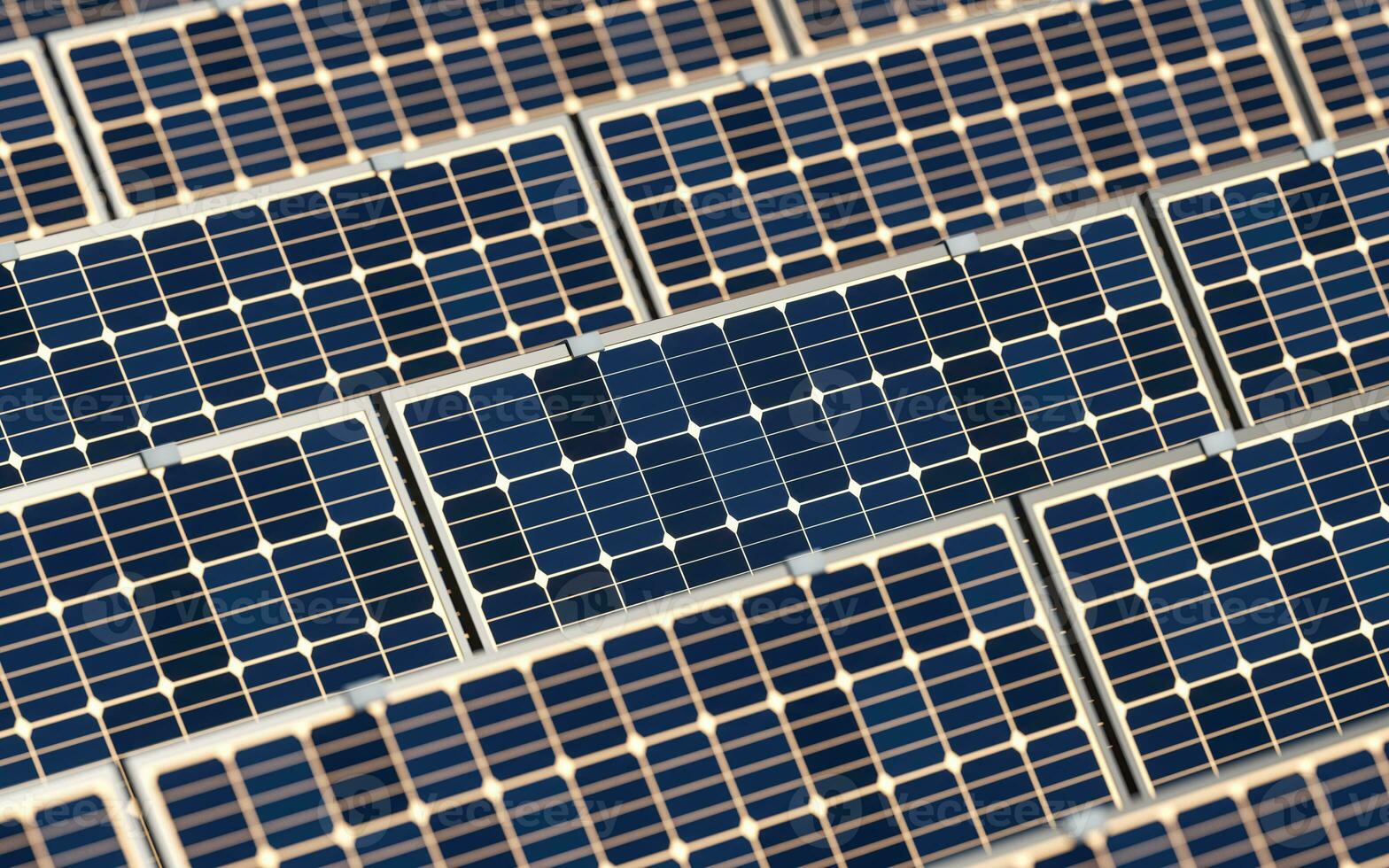 Solar panel, solar energy, 3d rendering. photo