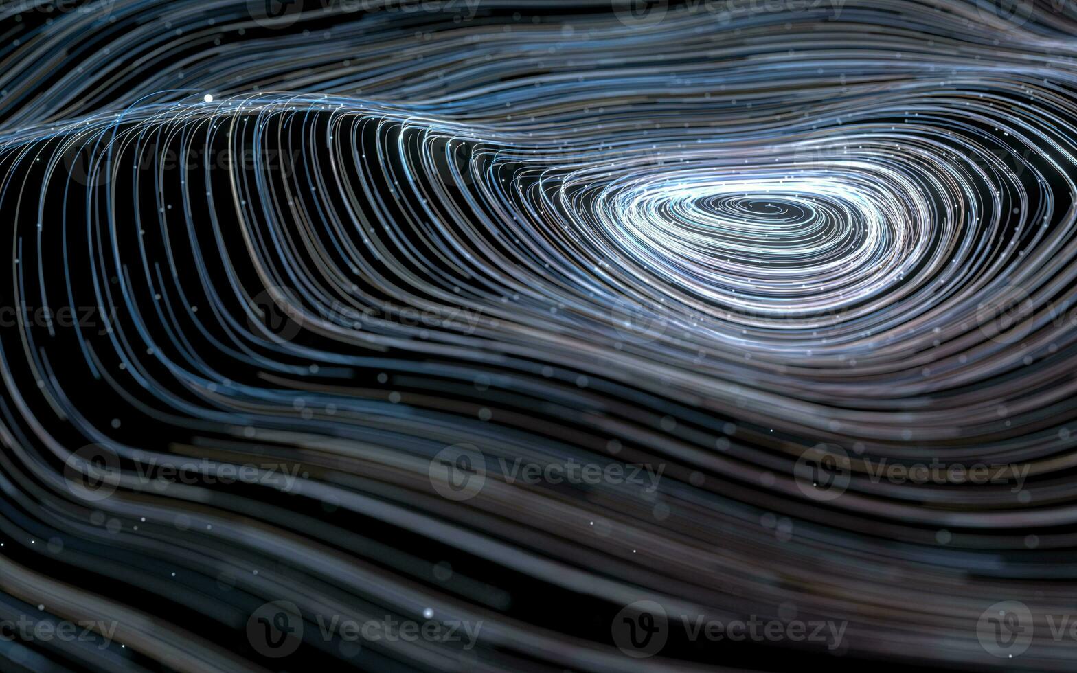 Curve lines vortex, fantasy background, 3d rendering. photo