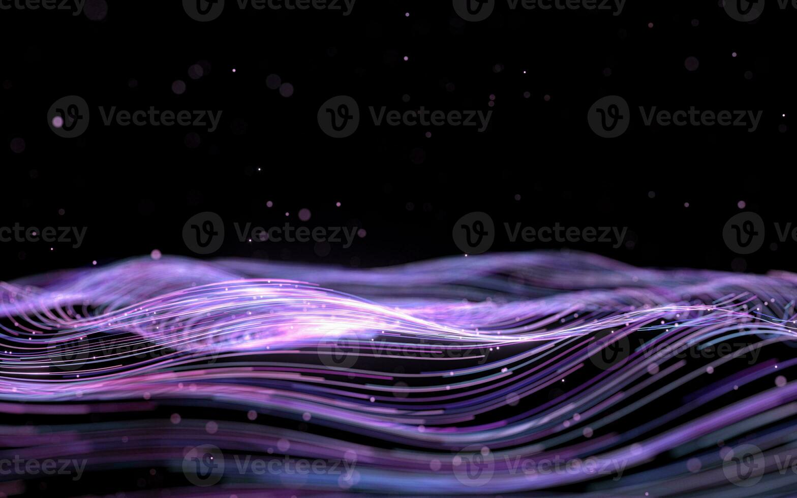 Purple curve lines vortex, fantasy background, 3d rendering. photo