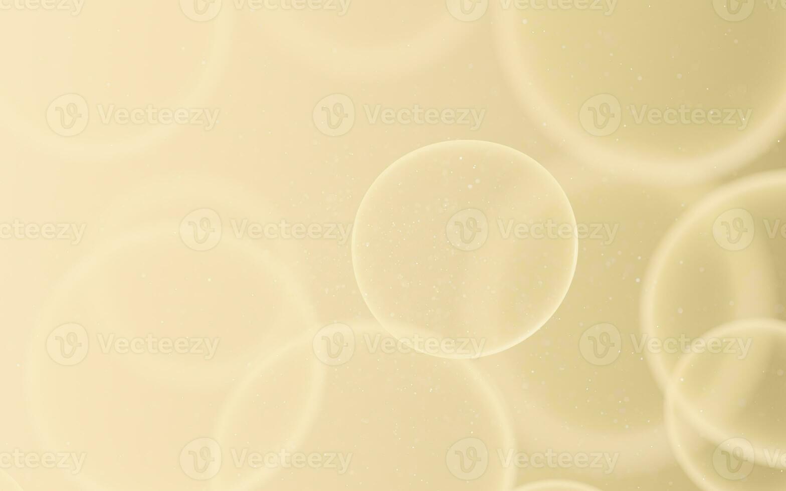 Golden transparent bubble background, 3d rendering. photo