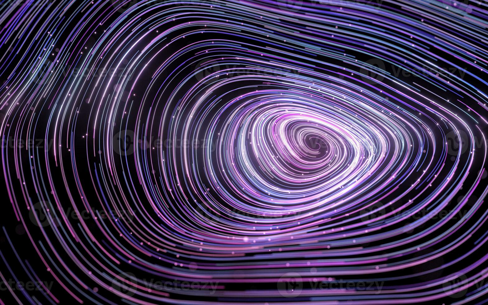 Purple curve lines vortex, fantasy background, 3d rendering. photo