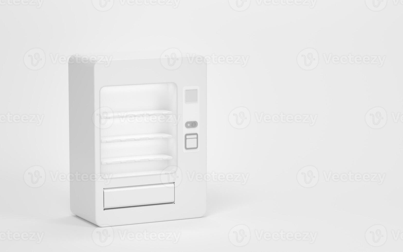 Empty vending machine with white background, 3d rendering. photo